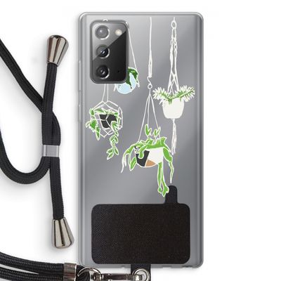 Hang In There: Samsung Galaxy Note 20 / Note 20 5G Transparant Hoesje met koord