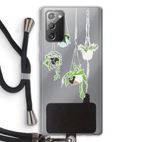 Hang In There: Samsung Galaxy Note 20 / Note 20 5G Transparant Hoesje met koord