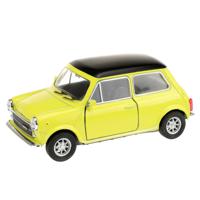 Welly Speelgoed Mini Cooper auto - geel - die-cast metaal - 10 cm - Model 1300   -