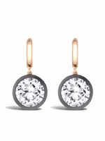 Pragnell boucles d'oreilles pendantes en or rose 18ct ornées de diamants