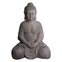 Decoratie Boeddha beeld grijs 71 cm   -