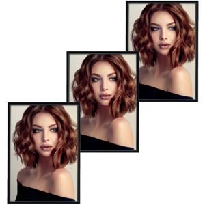 3x stuks zep fotolijst - zwart- metaal - glas - staand - geschikt voor foto - 10 x 15 cm