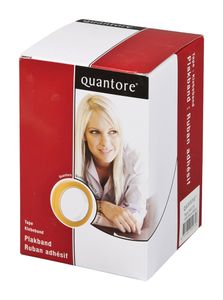 Plakband Quantore 15 mm x 66 m transparant grote kern 10 stuks Plakband Quantore 15 mm x 66 m transparant grote kern 10 stuks