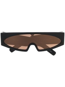 Rick Owens lunettes de soleil à design structuré - Noir