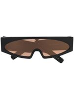 Rick Owens lunettes de soleil à design structuré - Noir