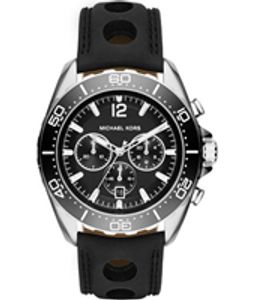 Horlogeband Michael Kors MK8419 Leder Zwart 24mm