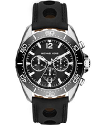 Horlogeband Michael Kors MK8419 Leder Zwart 24mm