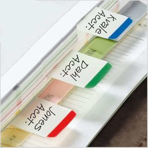 Post-it Index Strong, ft 25,4 x 38 mm, wit met gekleurde rand, 3 kleuren, 22 tabs per kleur