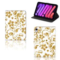 iPad Mini 6 (2021) Tablet Cover Gouden Bloemen