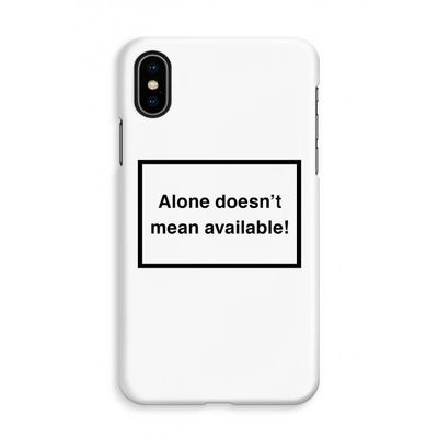 Alone: iPhone Xs Volledig Geprint Hoesje
