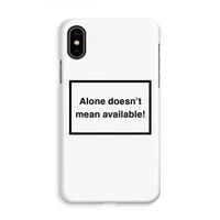 Alone: iPhone Xs Volledig Geprint Hoesje