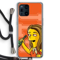 Jamie Lee Simpson: Oppo Find X3 Transparant Hoesje met koord