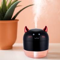 WT-h21 Devil verstuivers bevochtiger met kleurrijke nachtlampjes water tank capaciteit: 200mL (zwart)