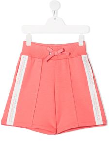 Emporio Armani Kids short de sport à bande logo - Rose