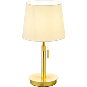 LED Tafellamp - Tafelverlichting - Trion Dyon - E27 Fitting - Rond - Mat Goud - Aluminium