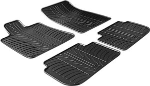 Rubbermatten passend voor Peugeot 407 2004- (T-Design 4-delig+montageclips) GL0152