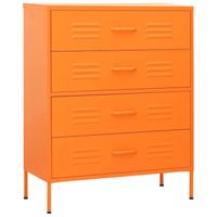 vidaXL Ladekast 80x35x101,5 cm staal oranje