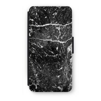 Zwart marmer: iPhone 8 Flip Hoesje