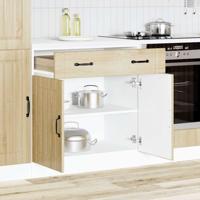 Keuken onderkast Lucca bewerkt hout sonoma eikenkleurig