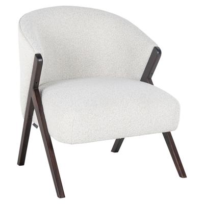 Lounge chair Mia Bouclé White