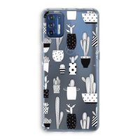Cactusmotief: Motorola Moto G9 Plus Transparant Hoesje