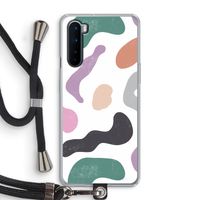 Memphis Shapes: OnePlus Nord Transparant Hoesje met koord