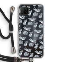 Poezen: Huawei P40 Lite Transparant Hoesje met koord