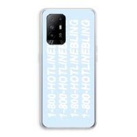 Hotline bling blue: Oppo A95 5G Transparant Hoesje
