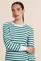Luna rib pullover - light blue/grass green - 13780