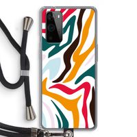 Colored Zebra: OnePlus 9 Pro Transparant Hoesje met koord