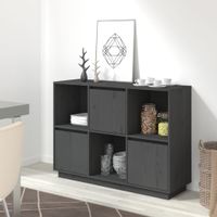 Dressoir 110,5x35x80 cm massief grenenhout grijs - thumbnail