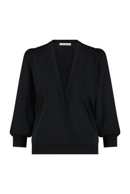 Danique wrap pullover - dark blue - 06985