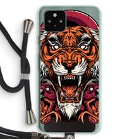 Tiger and Rattlesnakes: Pixel 5a 5G Transparant Hoesje met koord