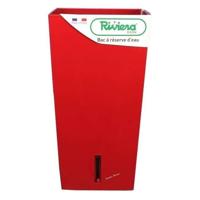 RIVIERA Eva Nieuwe vierkante plastic bloempot - 37 x 37 x H 68,5 cm - 69 L - Rood