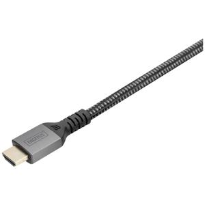 Digitus DB-330200-020-S HDMI-kabel HDMI Aansluitkabel HDMI-A-stekker 2 m Zwart 8K UHD, Aluminium-stekker, Audio Return Channel (ARC), Afgeschermd (dubbel),