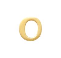 Minimalistische letter oorbelknopje - 14K GOUD - Goud - O