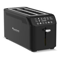 TurboTronic BF15 Digitale Broodrooster - Toaster met Variabele Bruining - Zwart - thumbnail
