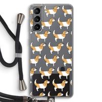 Doggy: Samsung Galaxy S21 Transparant Hoesje met koord
