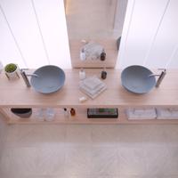 Opbouw Waskom Ideavit Solidthin 39x14,5 cm Solid Surface Mat Lichtgrijs Ideavit