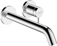 Hansgrohe Tecturis S ééngreeps wastafelkraan inbouw voor wandmontage, met uitloop 22,5 cm, chroom