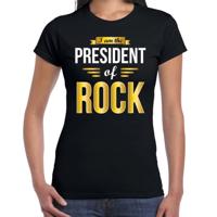 President of Rock - cadeau t-shirt - zwart - dames - muziek liefhebber