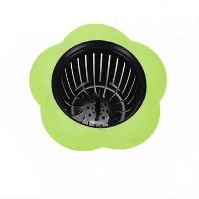 2 stks draagbare handheld Outfall water tank zeef gootsteen filter afvoer badkamer keuken gadget (groen)
