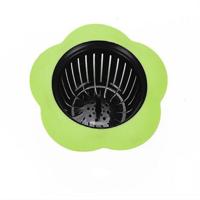 2 stks draagbare handheld Outfall water tank zeef gootsteen filter afvoer badkamer keuken gadget (groen)