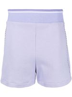 Genny short taille-haute à logo imprimé - Violet