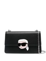 Karl Lagerfeld sac porté épaule en cuir Ikonik Locl en cuir - Noir - thumbnail