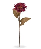 Zonnebloem kunsttak M 65 cm burgundy