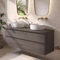 Ben Tendenza voorgemonteerd badmeubel incl. afdekblad 141x46x63,8cm prime oak
