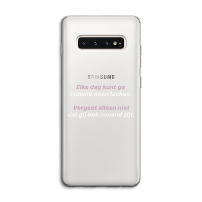 gij zijt ook iemand: Samsung Galaxy S10 4G Transparant Hoesje