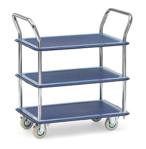 Fetra fetra 3113 Etagewagen Staal Poedercoating Laadvermogen (max.): 120 kg Stralend blauw (RAL 5007)