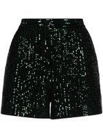 Elie Saab short brodé de sequins à taille haute - Noir - thumbnail